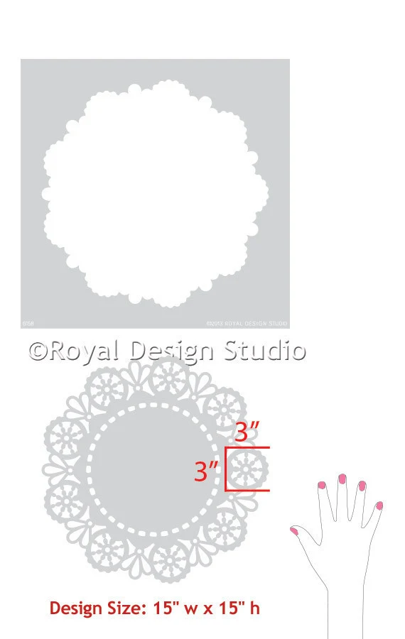 Margaret Lace Doily Stencil - Image 3