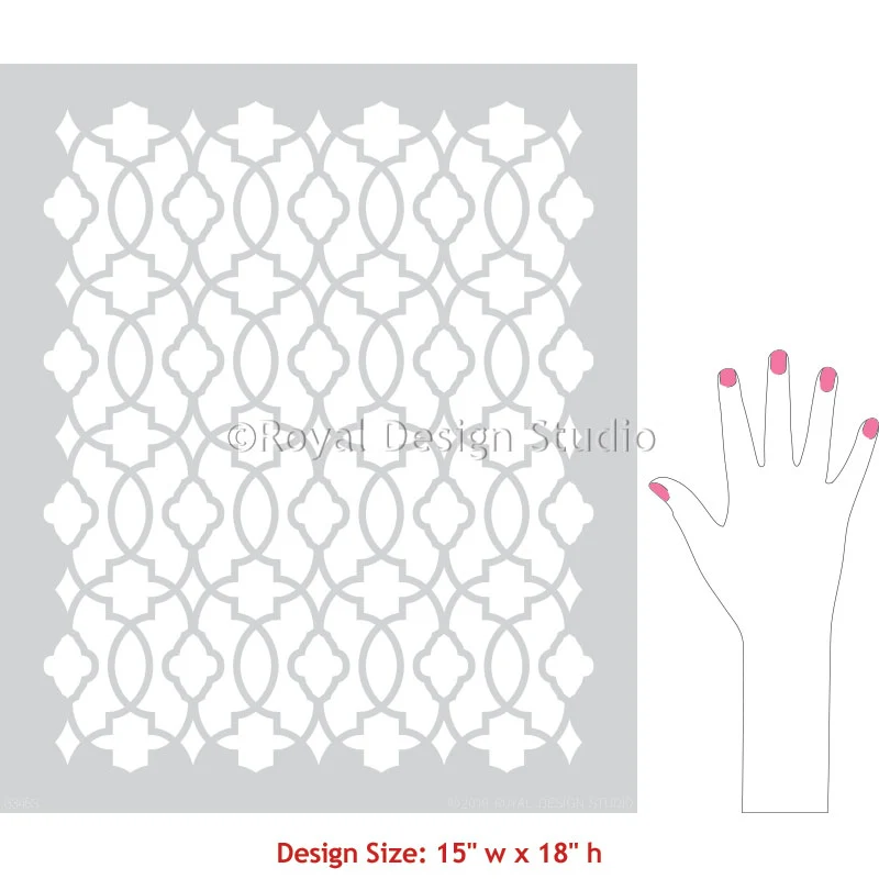 Medina Trellis Furniture Stencil - Image 2