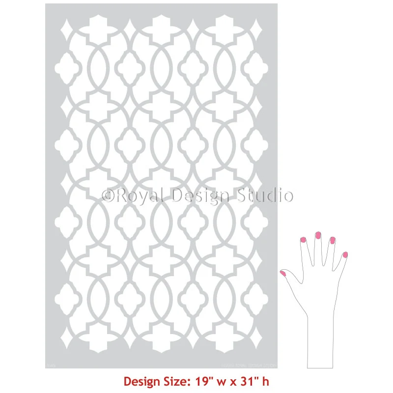 Medina Trellis Wall Stencil - Image 3