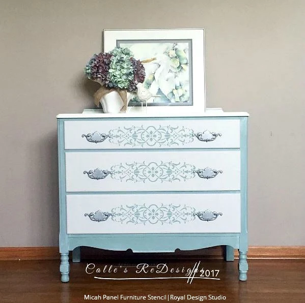 Micah Classic Panel & Furniture Stencil - Image 12