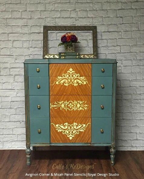 Micah Classic Panel & Furniture Stencil - Image 14