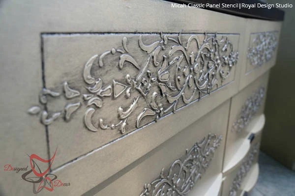 Micah Classic Panel & Furniture Stencil - Image 7