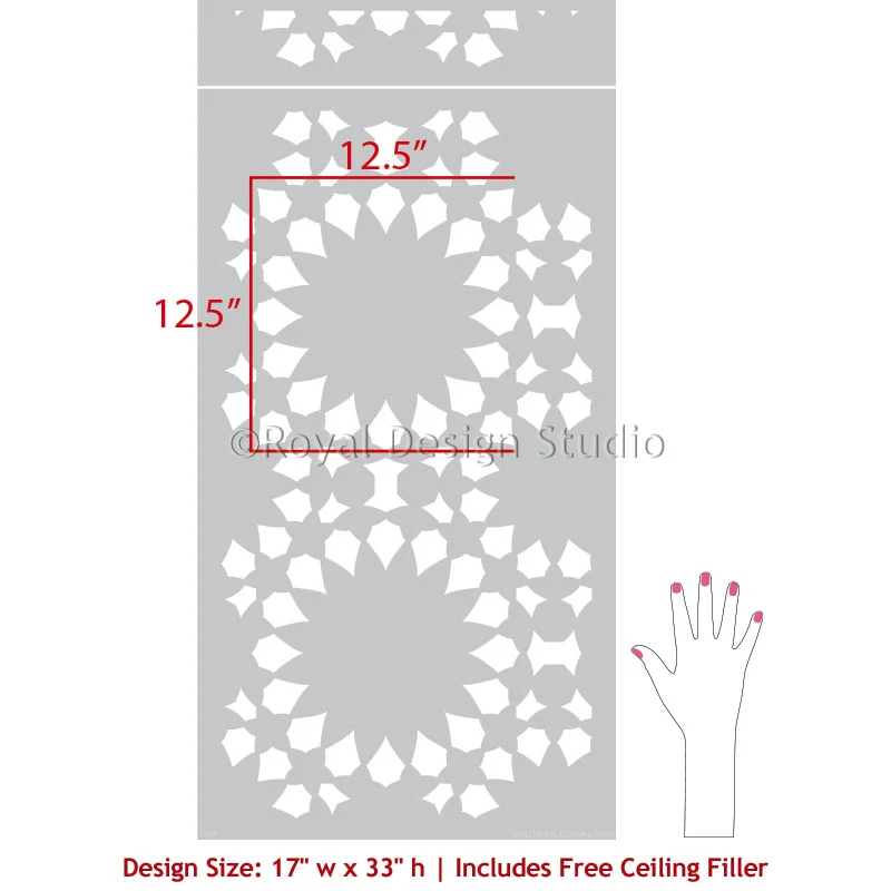 Modern Souk Moroccan Tile Stencil - Image 6