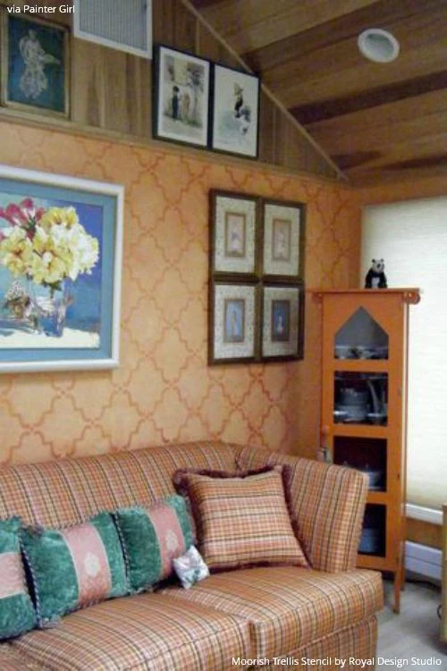 Moorish Trellis Wall Stencil - Image 38