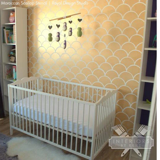 Moroccan Scallops Wall Stencil - Image 4