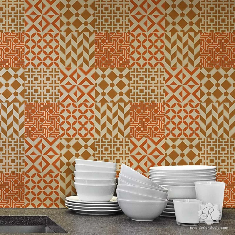 Moroccan Tile Stencil Set - Image 3
