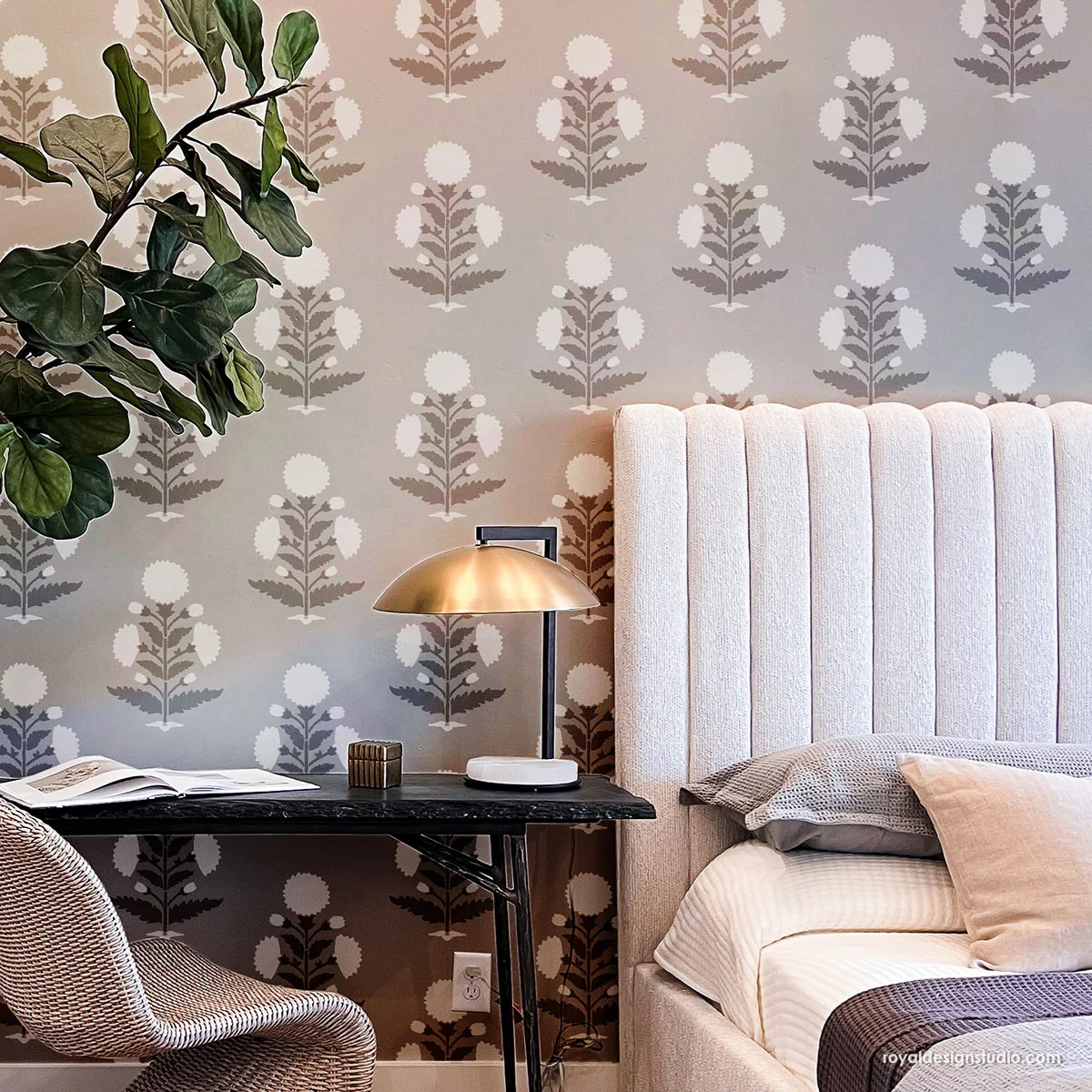 Nadia Block Print Wall Stencil - Image 10