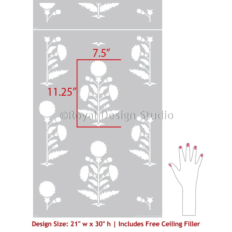 Nadia Block Print Wall Stencil - Image 6