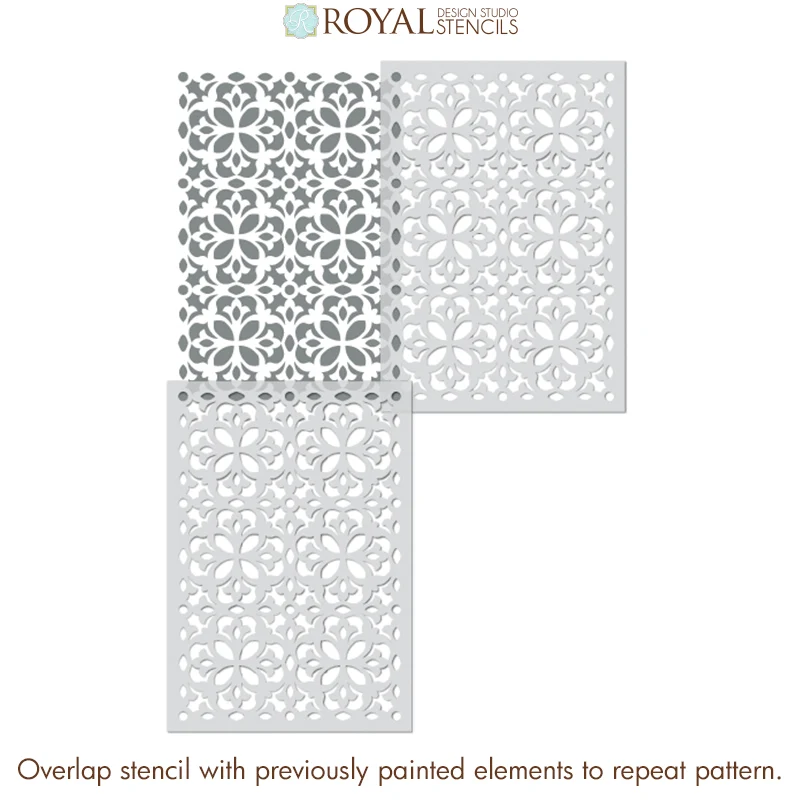 Alicante Allover Tile Stencil - Image 6