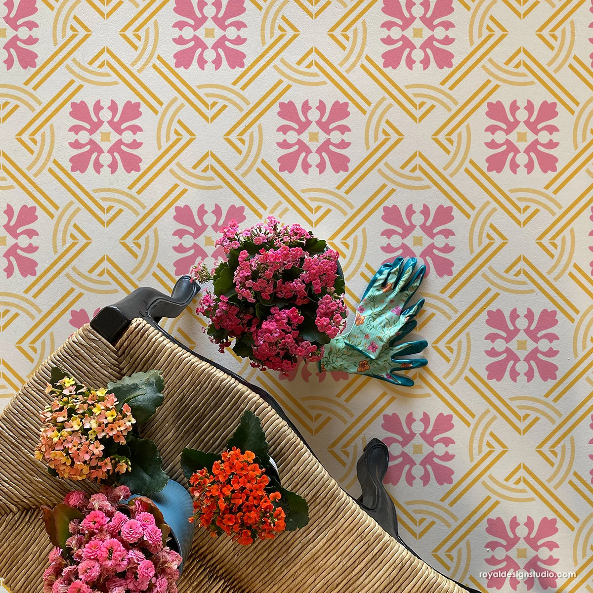 Caitlin Allover Tile Stencil - Image 3