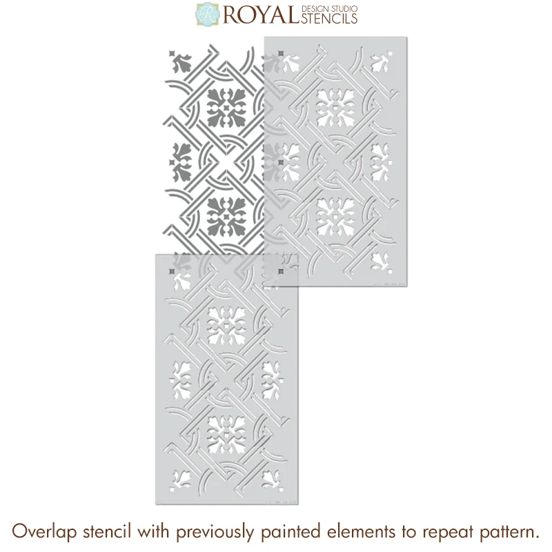 Caitlin Allover Tile Stencil - Image 4