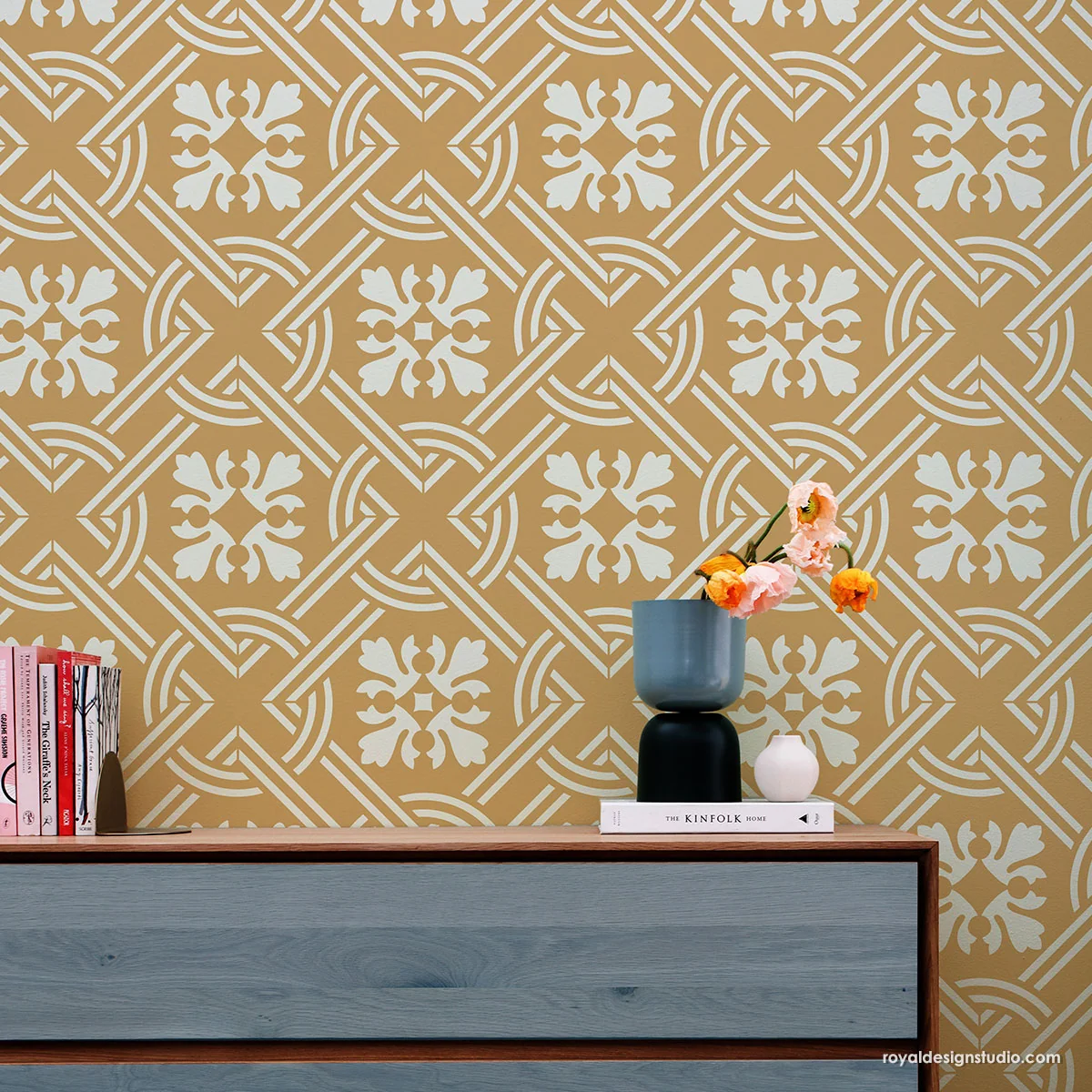 Caitlin Allover Tile Stencil - Image 6