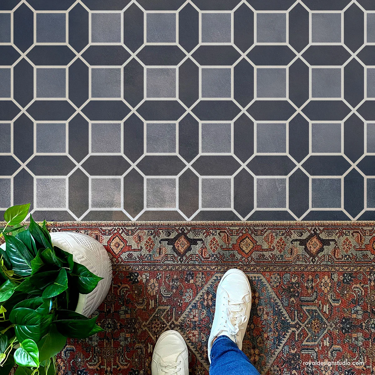 Mosaic Grid Floor Tile - Image 4
