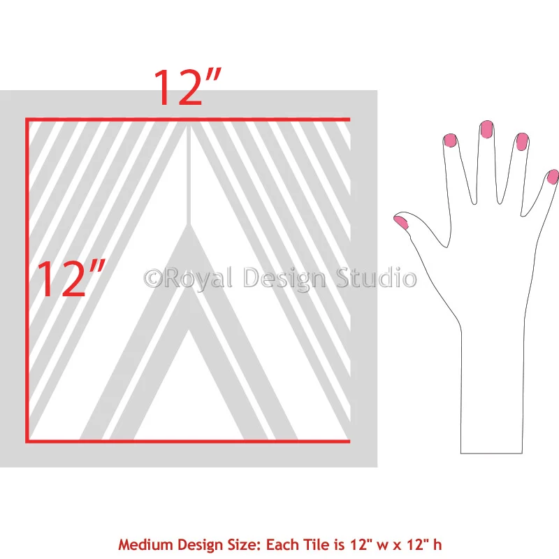 On Point Diamonds Tile Stencil - Image 11