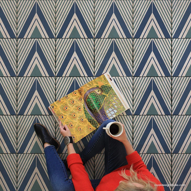 On Point Diamonds Tile Stencil - Image 3