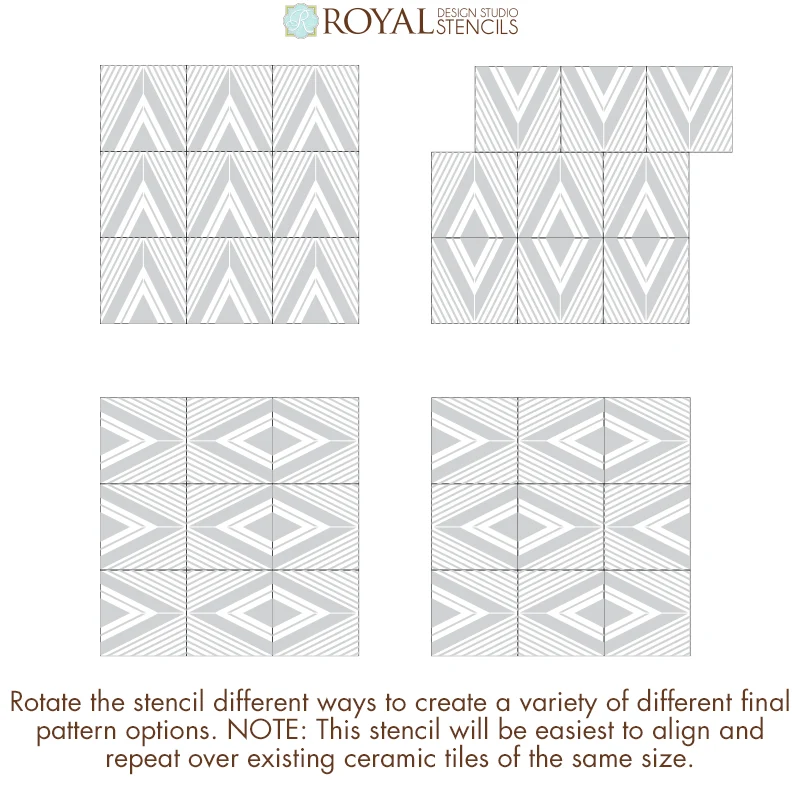 On Point Diamonds Tile Stencil - Image 6