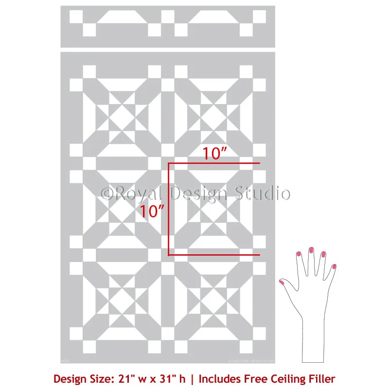 Optica Modern Floor Stencil - Image 5