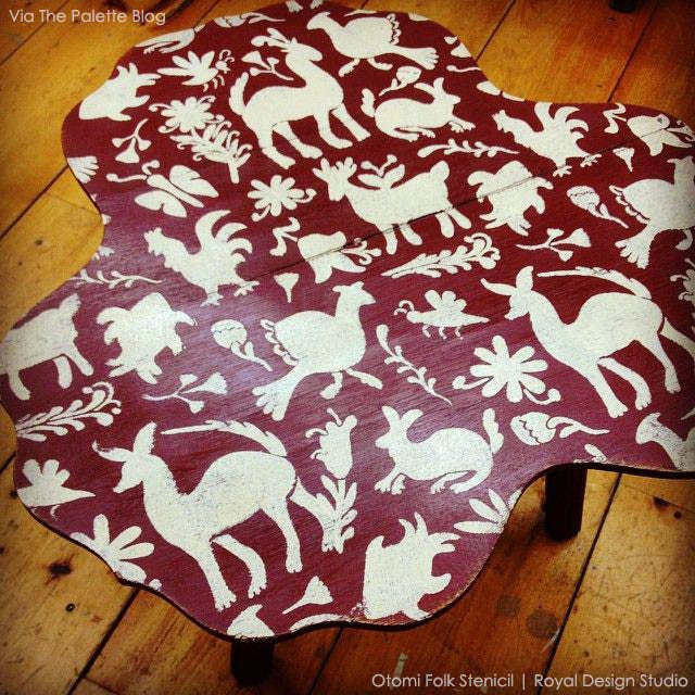 Otomi Folk Art Furniture Stencil - Image 10