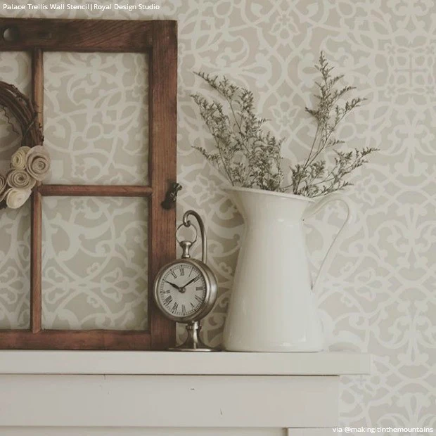 Palace Trellis Moroccan Wall Stencil - Image 24