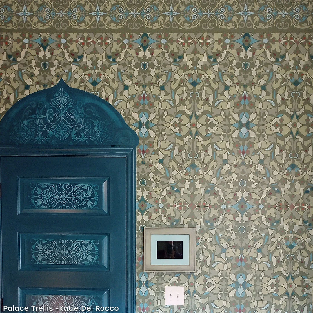 Palace Trellis Moroccan Wall Stencil - Image 31