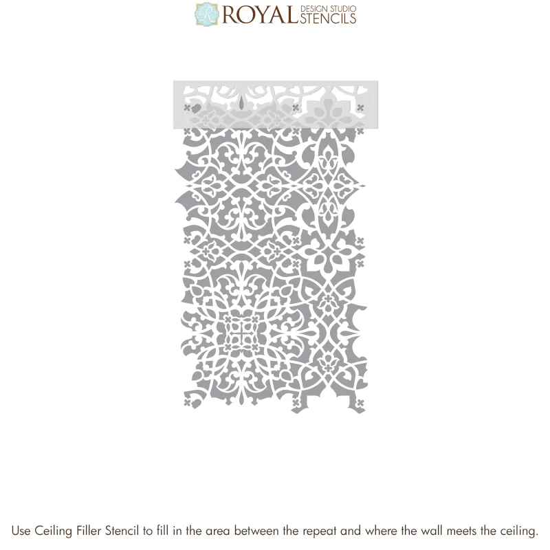 Palace Trellis Moroccan Wall Stencil - Image 34