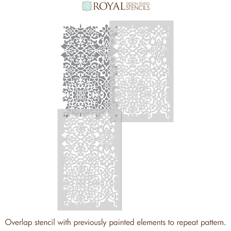 Palace Trellis Moroccan Wall Stencil - Image 35
