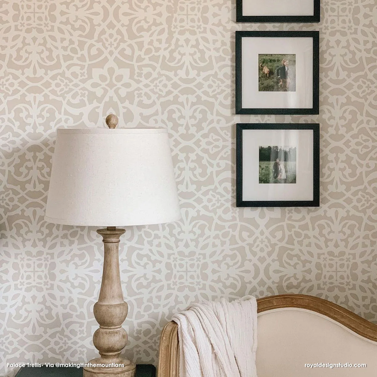 Palace Trellis Moroccan Wall Stencil - Image 37