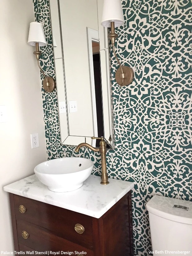 Palace Trellis Moroccan Wall Stencil - Image 7
