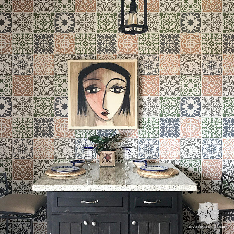 Paladeo Allover Tile Stencil - Image 2