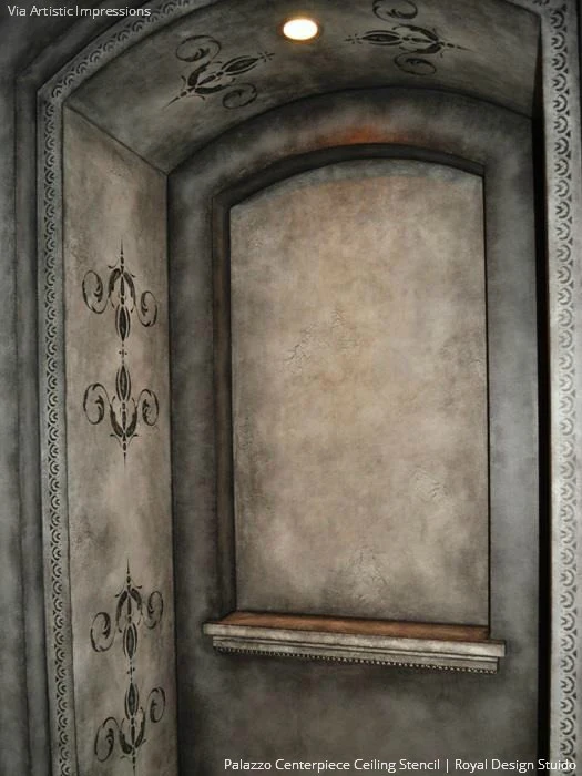 Palazzo Centerpiece Ceiling Stencil - Image 7