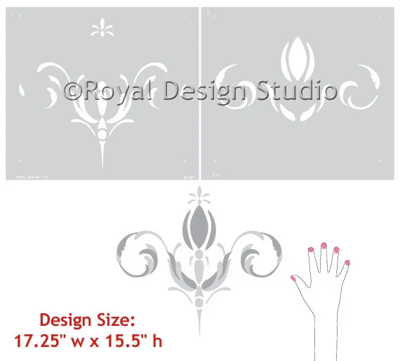 Palazzo Centerpiece Ceiling Stencil - Image 8