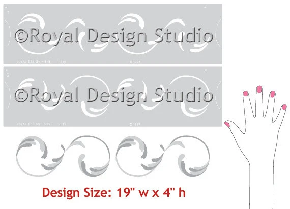 Palazzo Scroll Border Stencil - Image 5