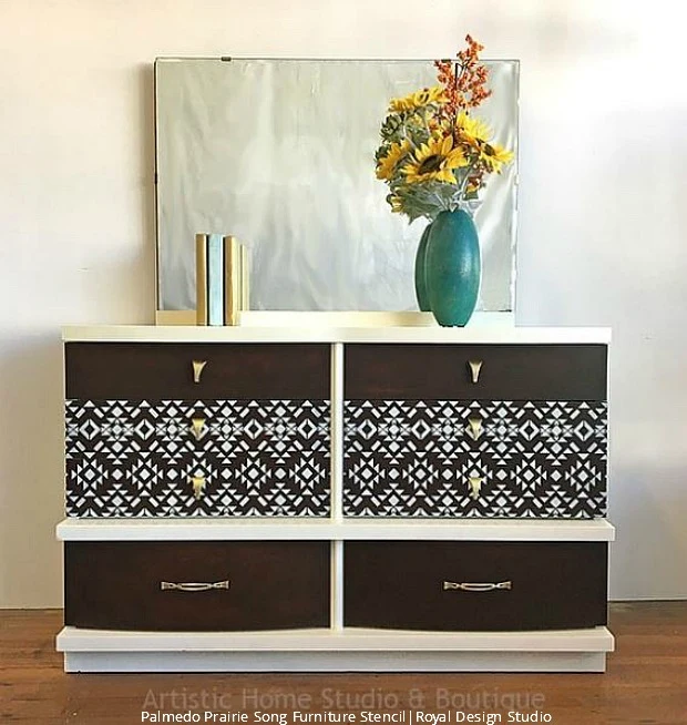 Palmedo Prairie Song Raven + Lily Furniture Stencil - Image 4