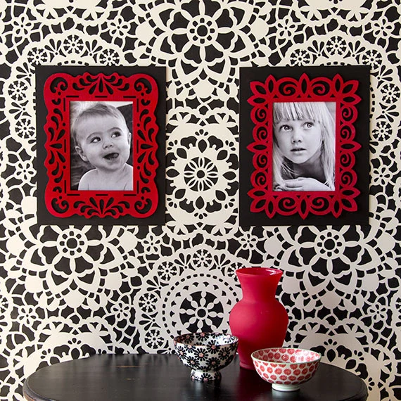 Parlor Lace Wall Stencil - Image 11