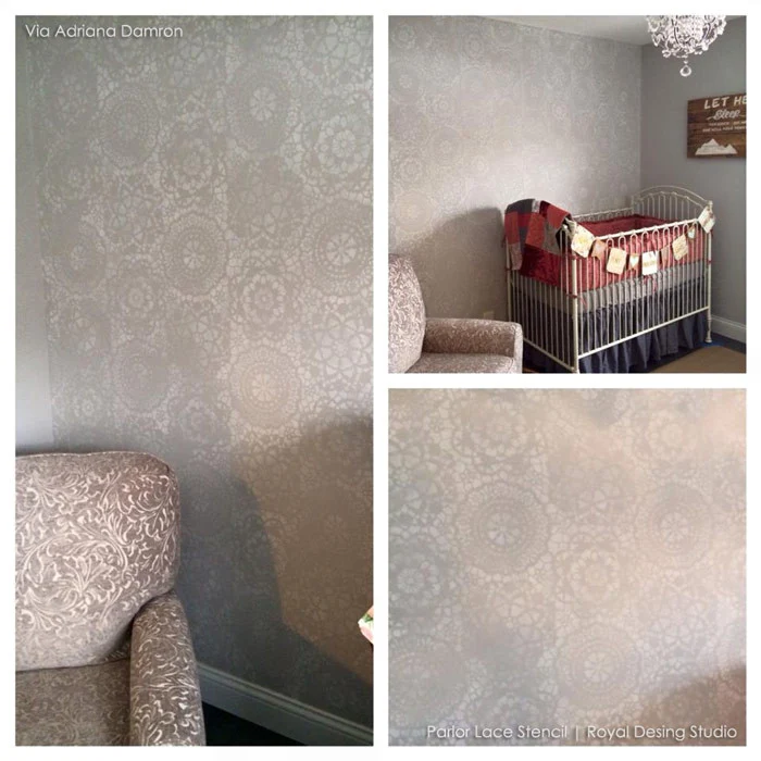 Parlor Lace Wall Stencil - Image 12