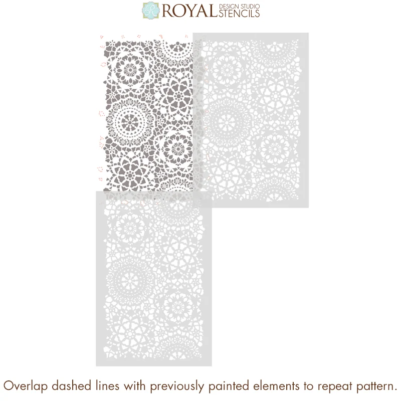 Parlor Lace Wall Stencil - Image 5