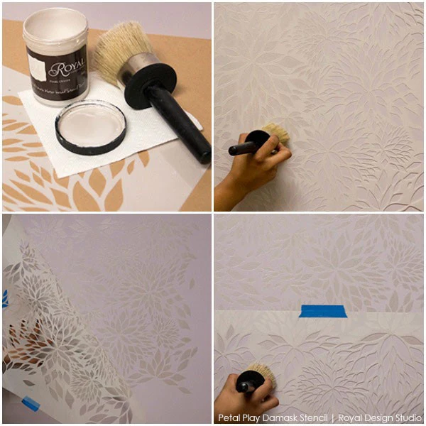 Petal Play Floral Damask Wall Stencil - Image 3