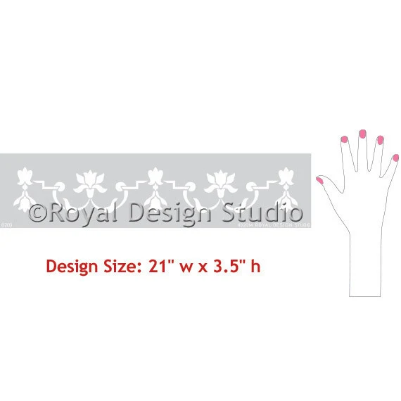 Petite Mughal Border Stencil - Image 3