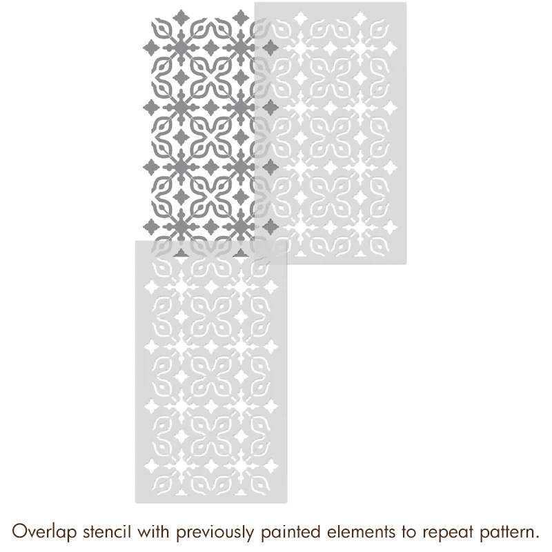 Petra Tile Allover Stencil - Image 3