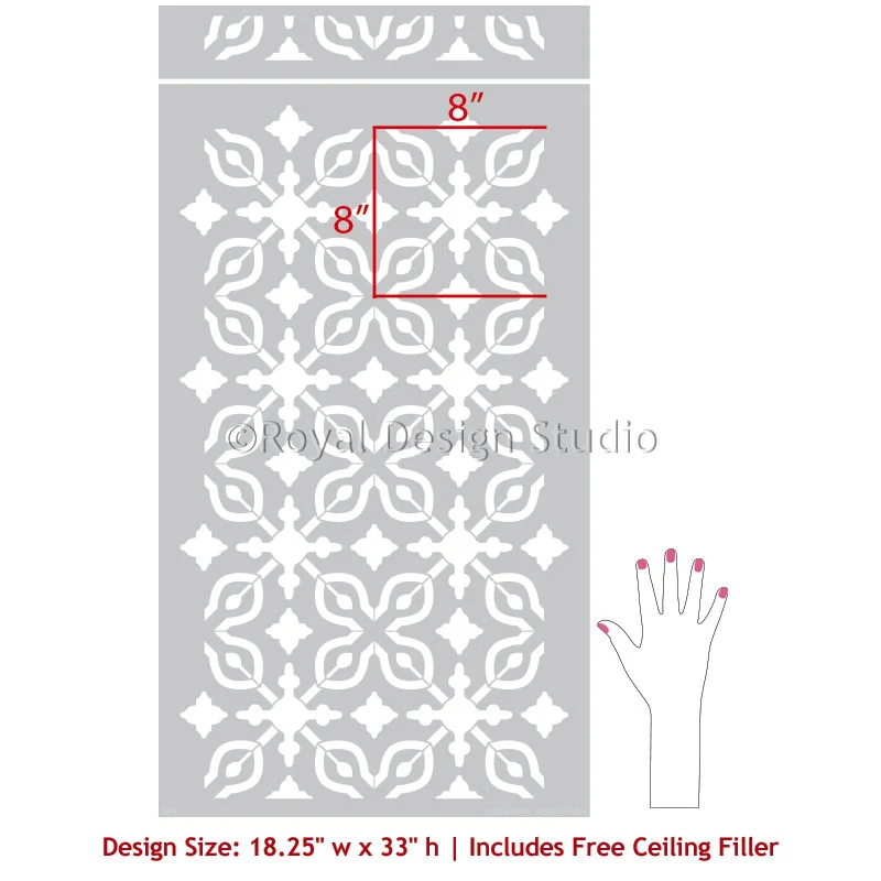 Petra Tile Allover Stencil - Image 4