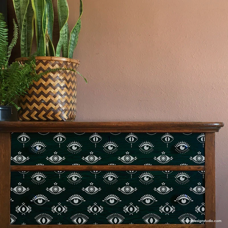 Protective Eyes Furniture Stencil - Image 2