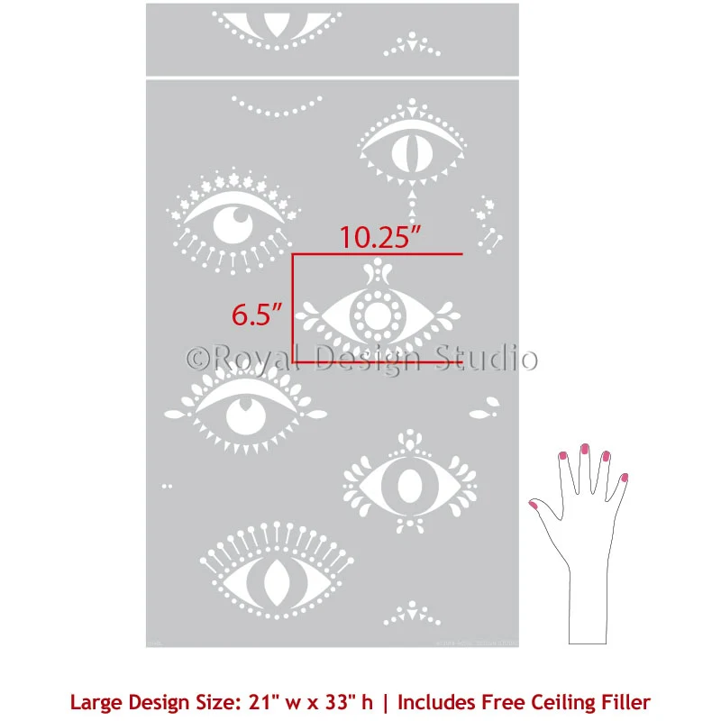 Protective Eyes Wall Stencil - Image 5