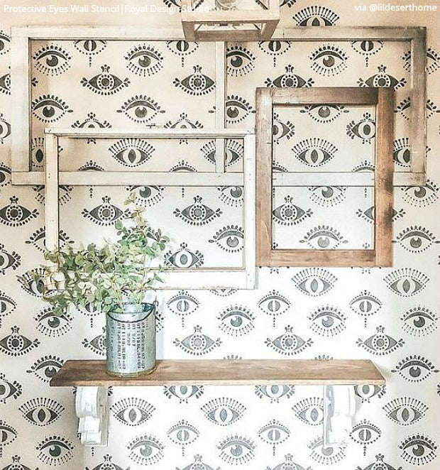 Protective Eyes Wall Stencil - Image 6