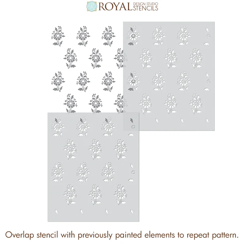 Provence Petite Floral Wall Stencil - Image 11