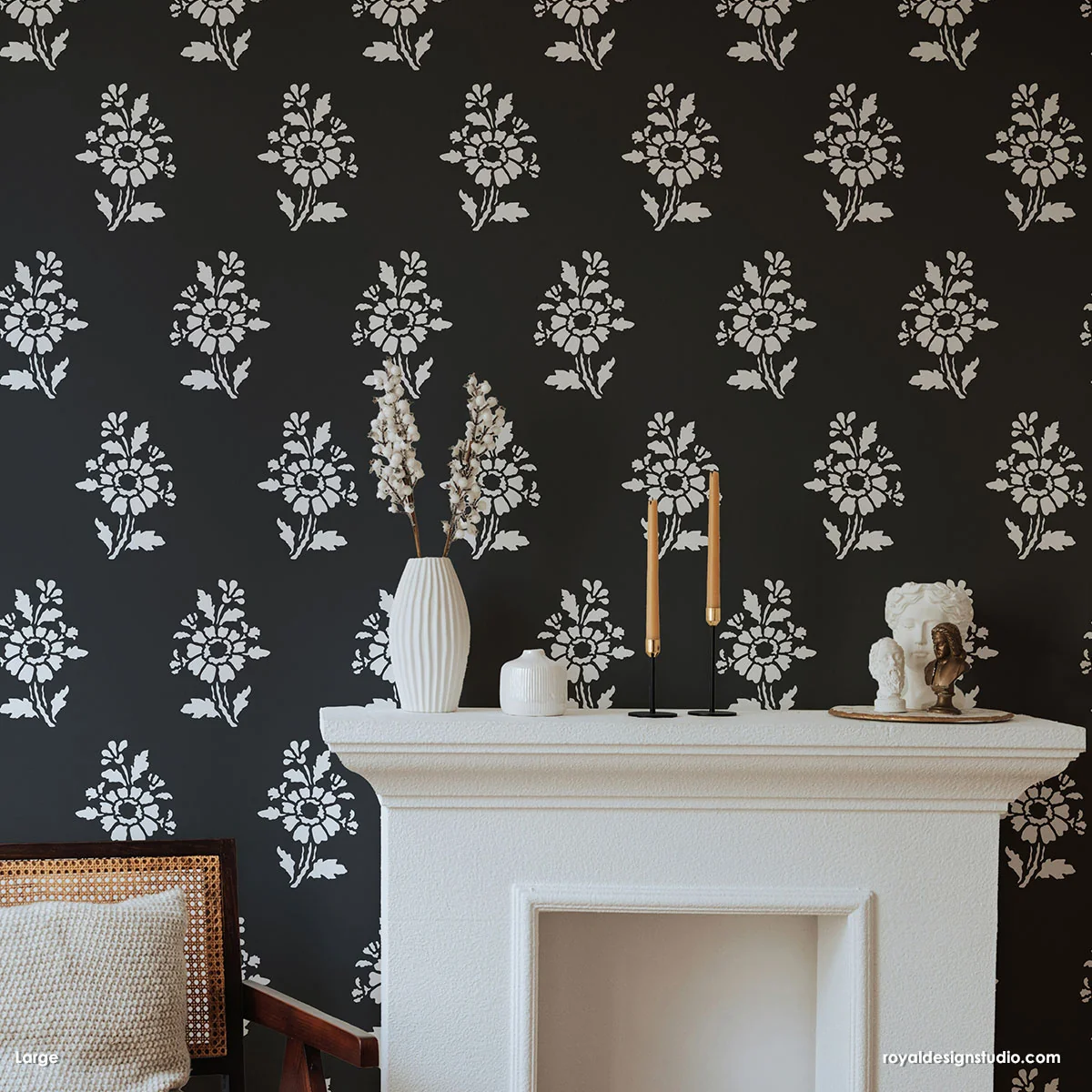 Provence Petite Floral Wall Stencil - Image 5