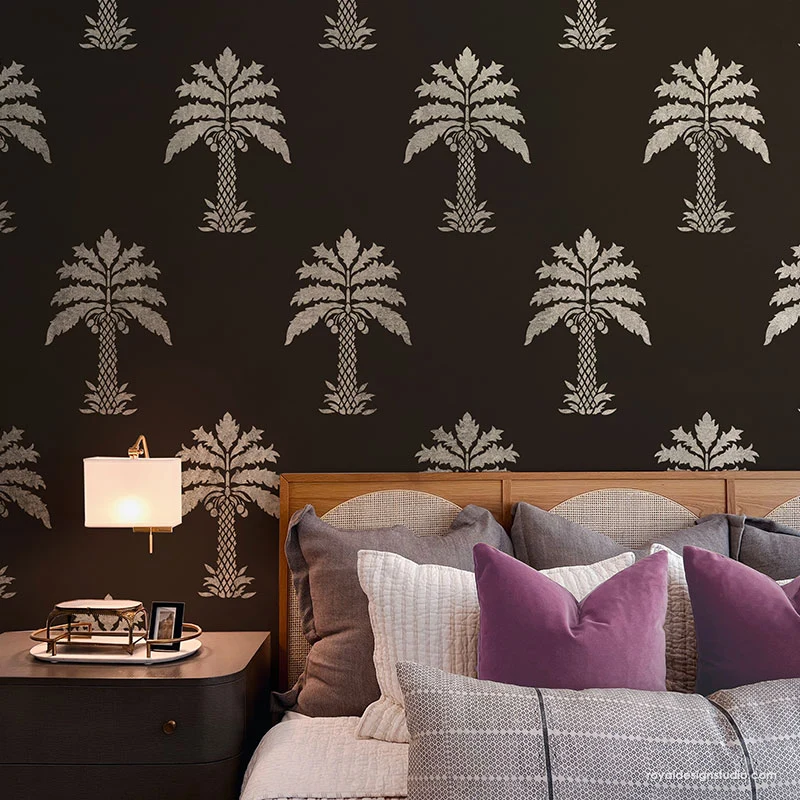 Queen of Palms Wall Stencil - Image 3