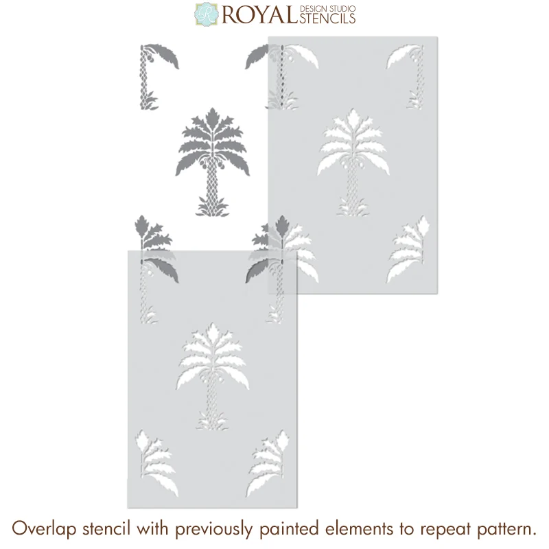 Queen of Palms Wall Stencil - Image 7