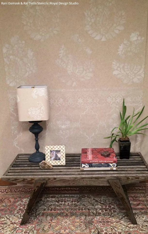 Rani Paisley Indian Damask Wall Stencil - Image 10