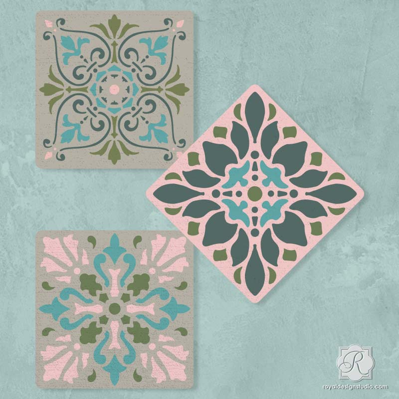 Renaissance Tile Stencils Set A - Image 4
