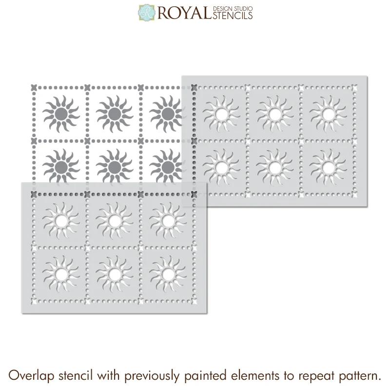 Retro Stars Tile Stencil - Image 12